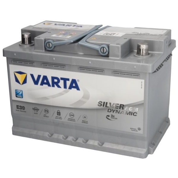 Baterie Varta Silver E39 AGM Start-Stop 70Ah 760A 12V 570901076D852